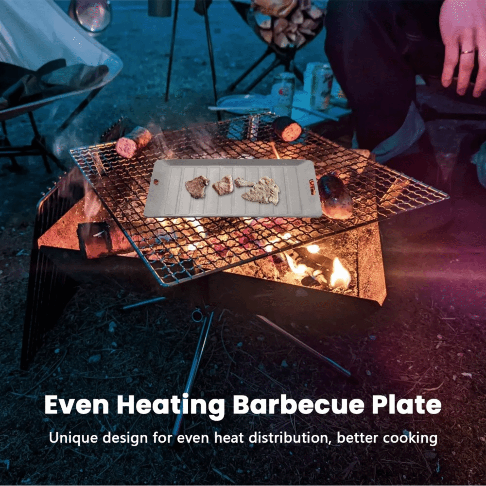Camping Cooking Lightweight - Wytrzymała tytanowa patelnia grillowa do kempingu,