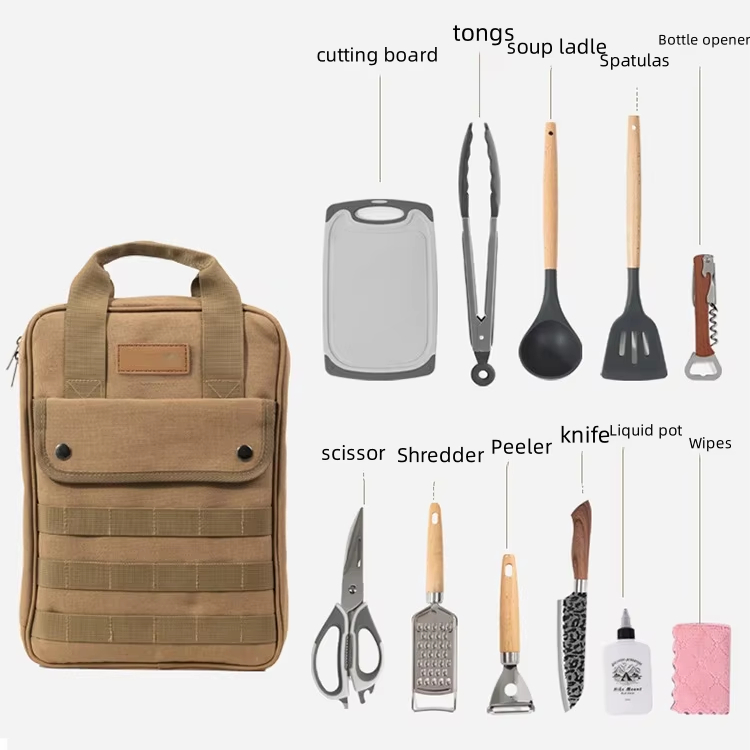 Camping Cooking Multi Tool - Zestaw akcesoriów do gotowania na kempingu,