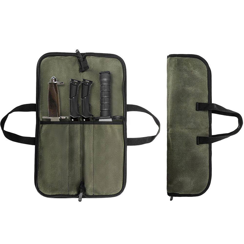 Camping Cooking Bag - Torba na noże z woskowanego płótna,