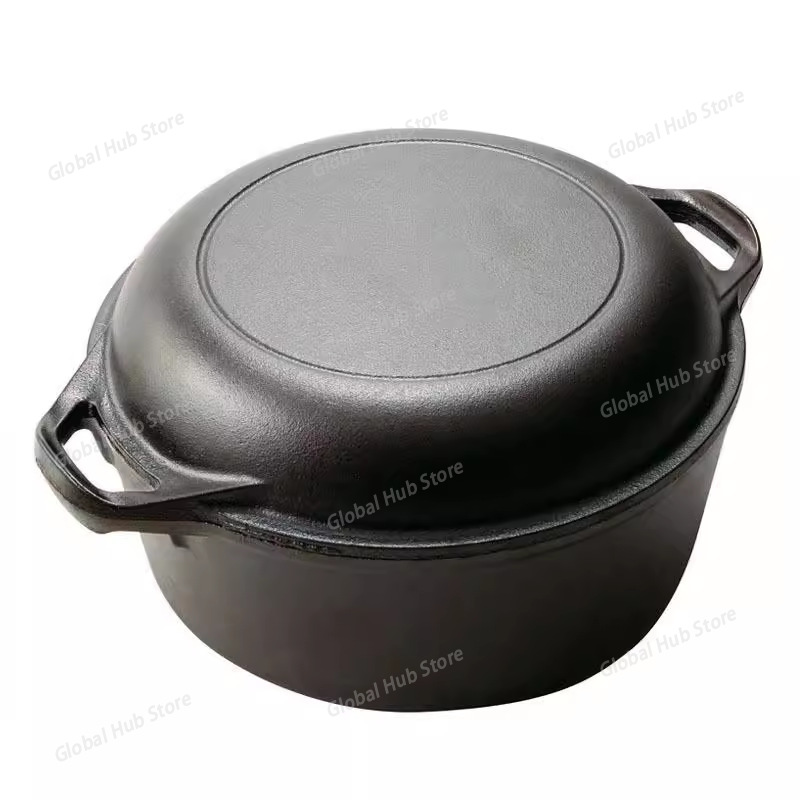 Skillet Cast Iron Camp - Żeliwny garnek holenderski 2 w 1