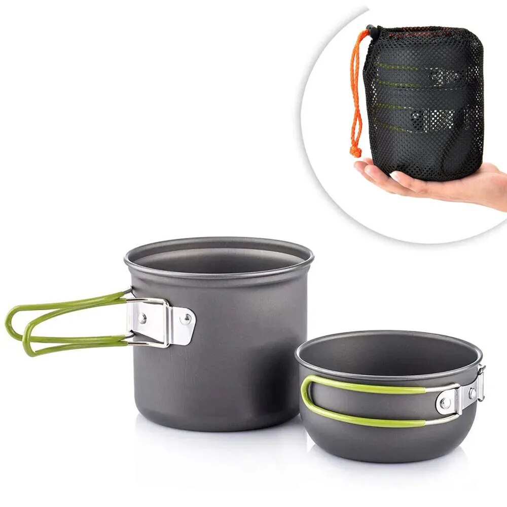 Camping Cooking Ware Set - Zestaw naczyń kempingowych Ultralekki zestaw garnków