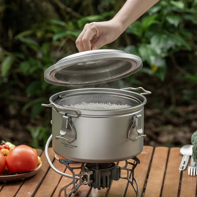 Camping Cooking Pot Large - Kuchenka turystyczna, garnek do gotowania na