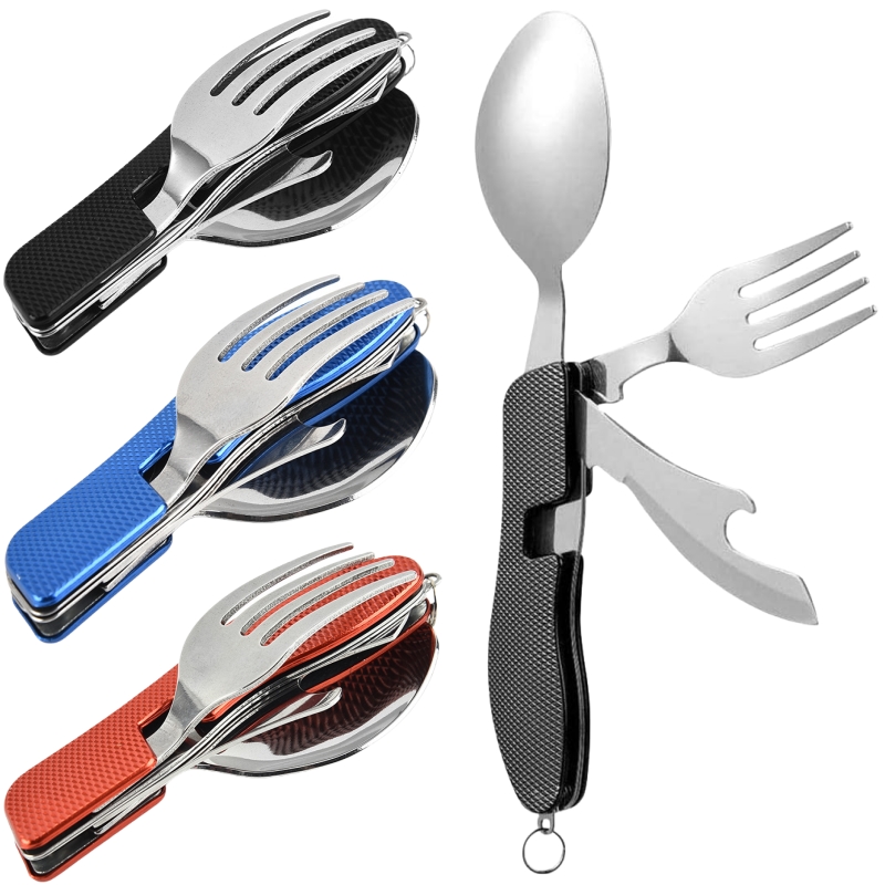 Camping Cooking Pan Set - Zestaw składanych przyborów kempingowych 4 w