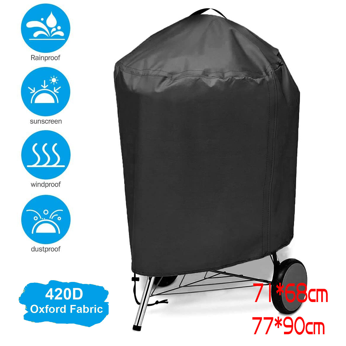 Camping Cooking Fire Pit - 210D Pokrowiec na grilla zewnętrzny Wodoodporny