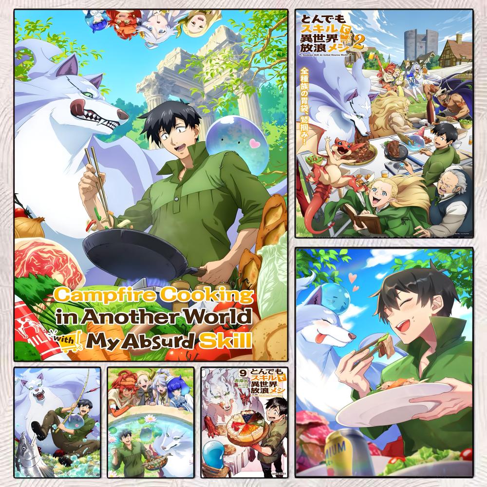 Campfire Cooking With My Absurd Skill - Plakat z motywem gotowania przy ognisku