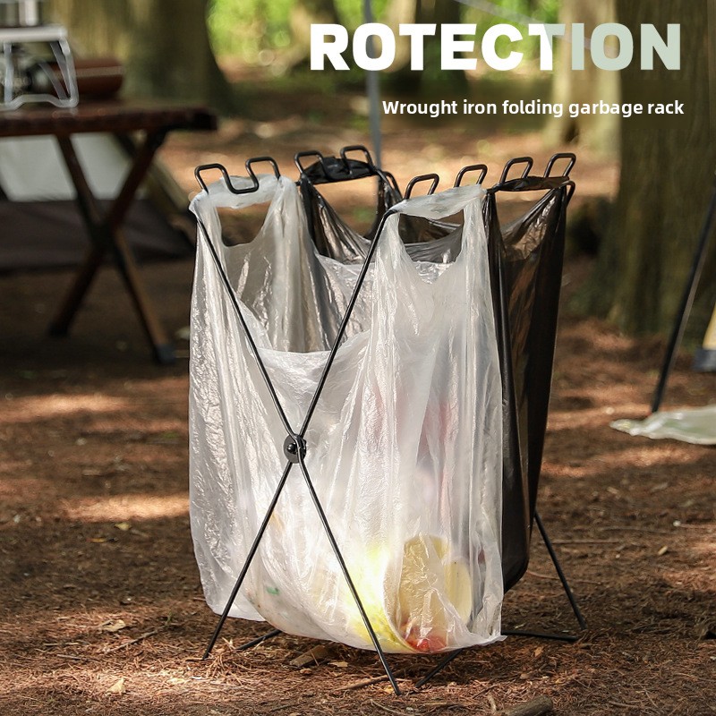 Camping Cooking Rack - Przenośny składany uchwyt na worki na
