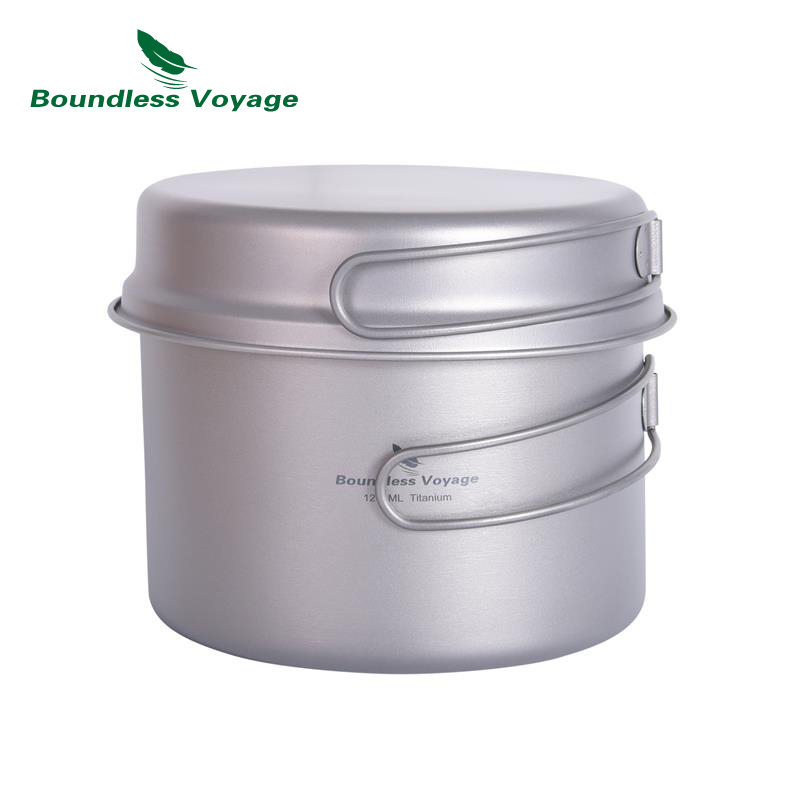Camping Cooking Ware Set - Bezgraniczna podróż Tytanowy garnek i patelnia