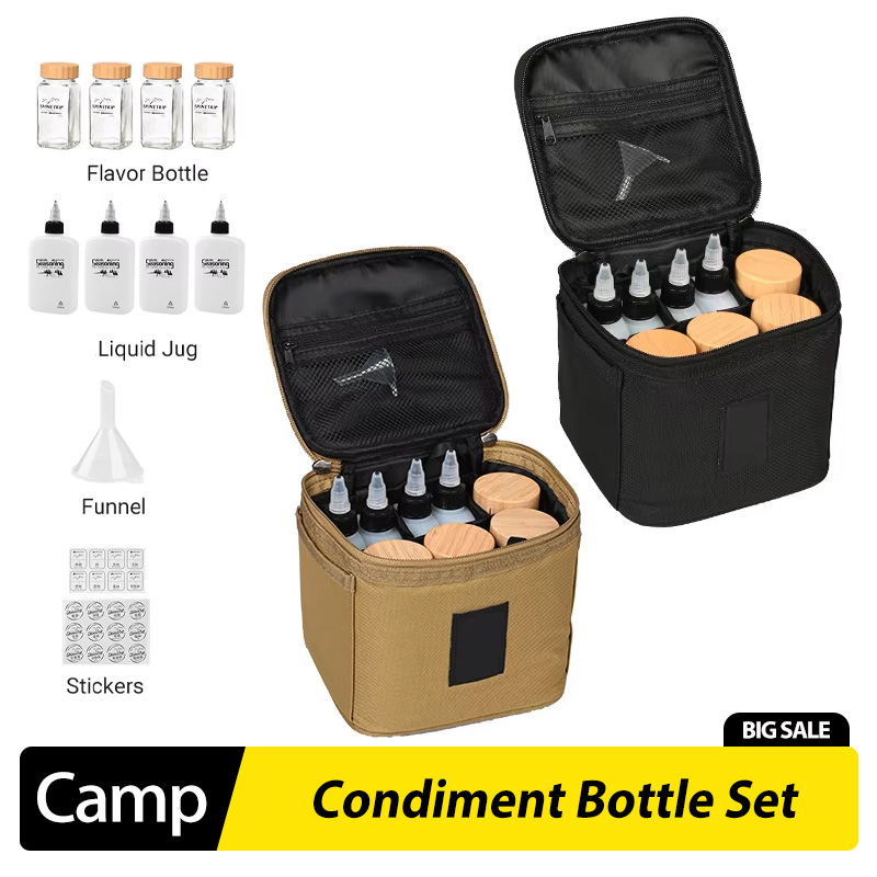 Camping Cooking Oil Bottle - Zestaw butelek na przyprawy do kempingu,