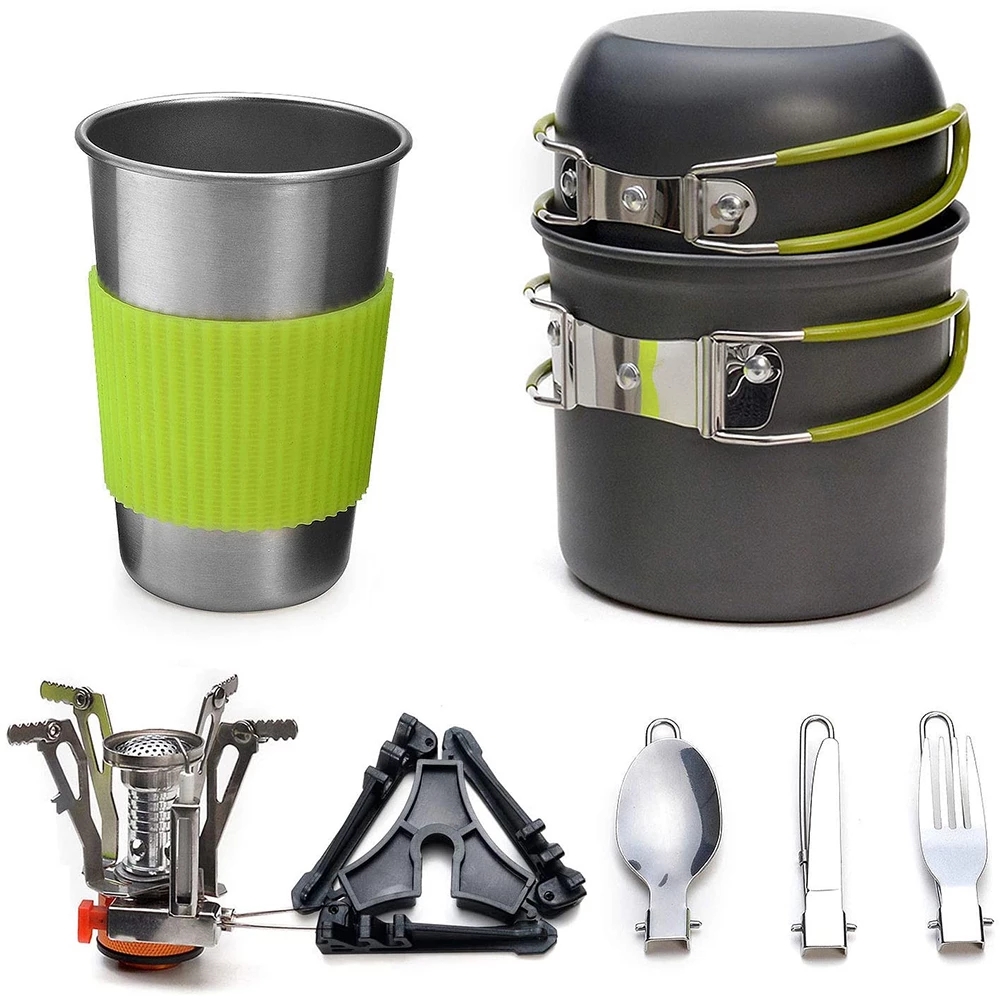 Camping Cooking Fire Pit - Zestaw naczyń kempingowych z kuchenką Zestaw