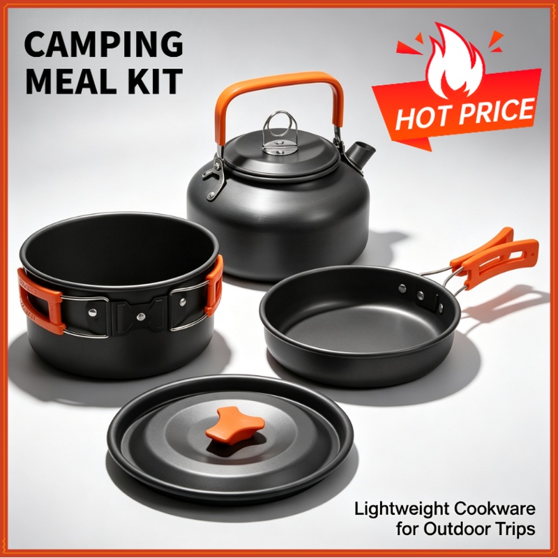 Camping Cooking Ware Set - Zestaw do gotowania na kempingu, naczynia