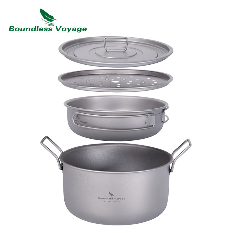Camping Cooking Ware Set - Boundless Voyage Camping garnek do gotowania