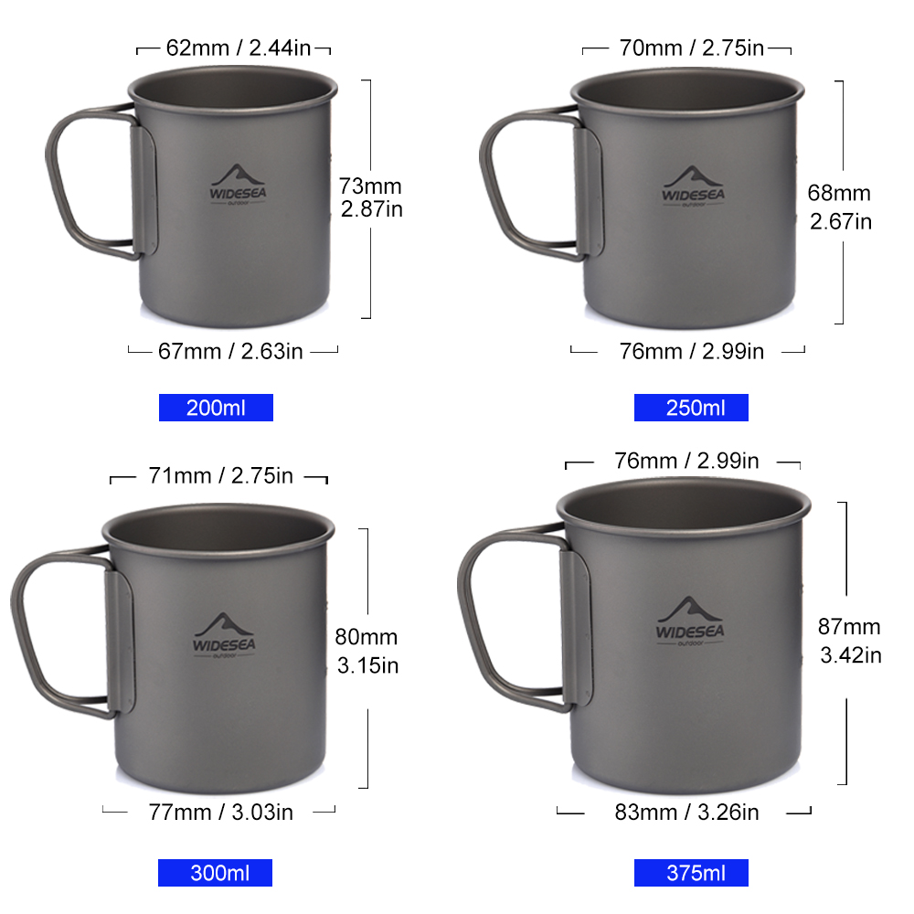 Kubek kempingowy Widesea, tyta – Camping Cooking Ware Set recenzja i cena