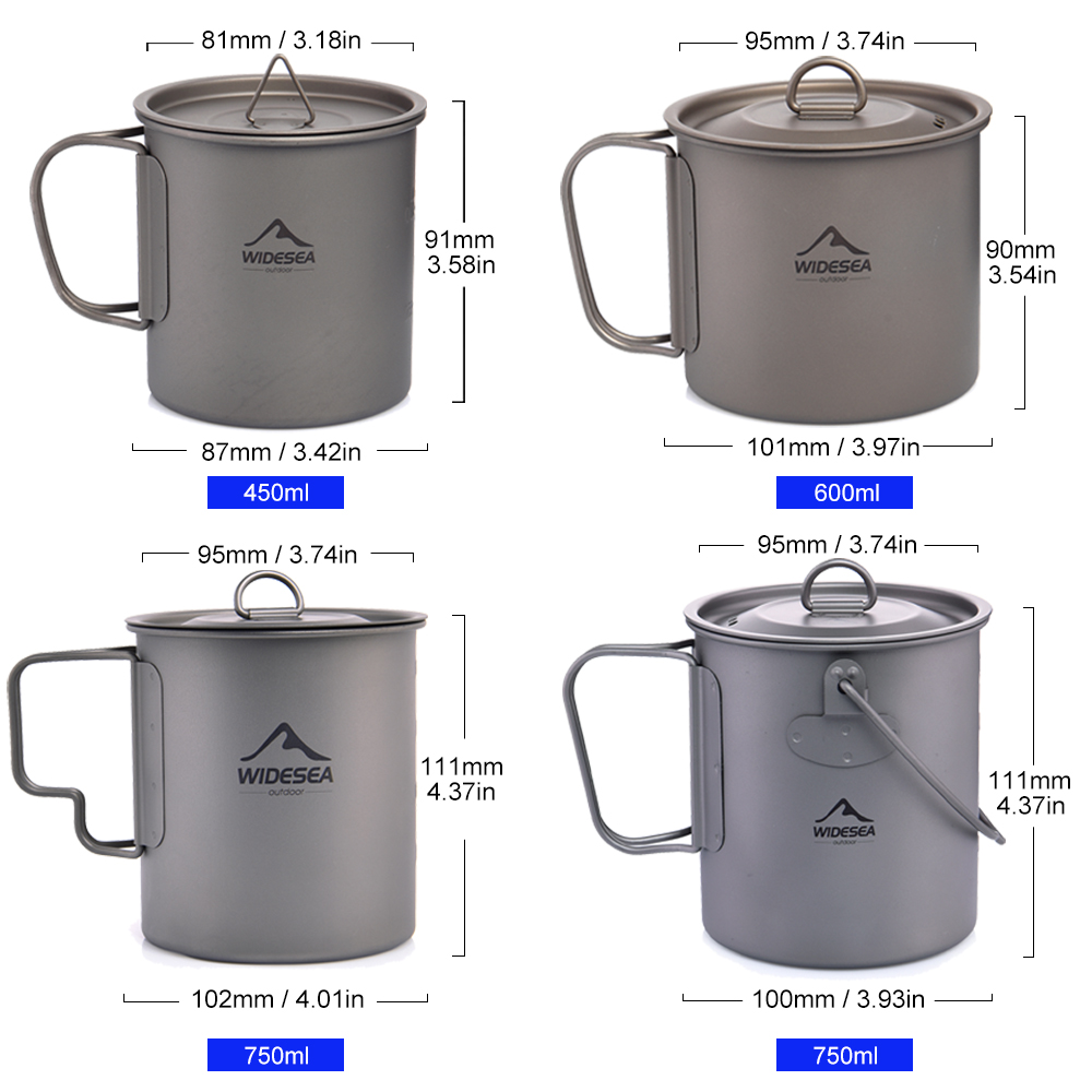 Kubek kempingowy Widesea, tyta – Camping Cooking Ware Set recenzja i cena
