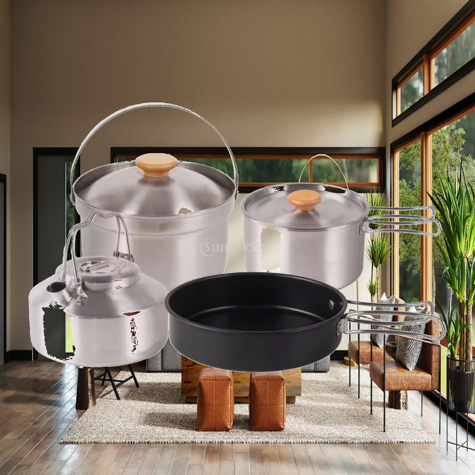 4-częściowy zestaw naczyń kuch – Camping Cooking Set With Kettle recenzja i cena