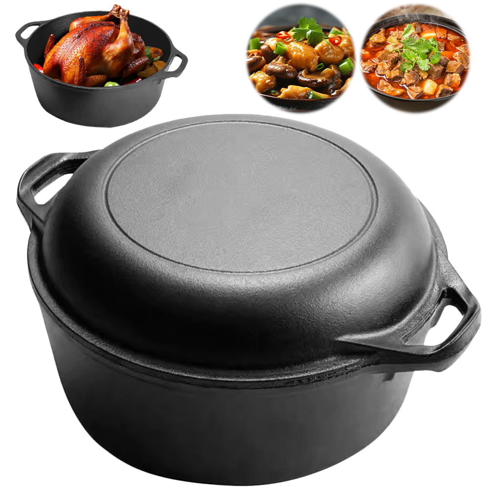 Garnek żeliwny 2 w 1 z podwójn – Skillet Cast Iron Camp recenzja i cena