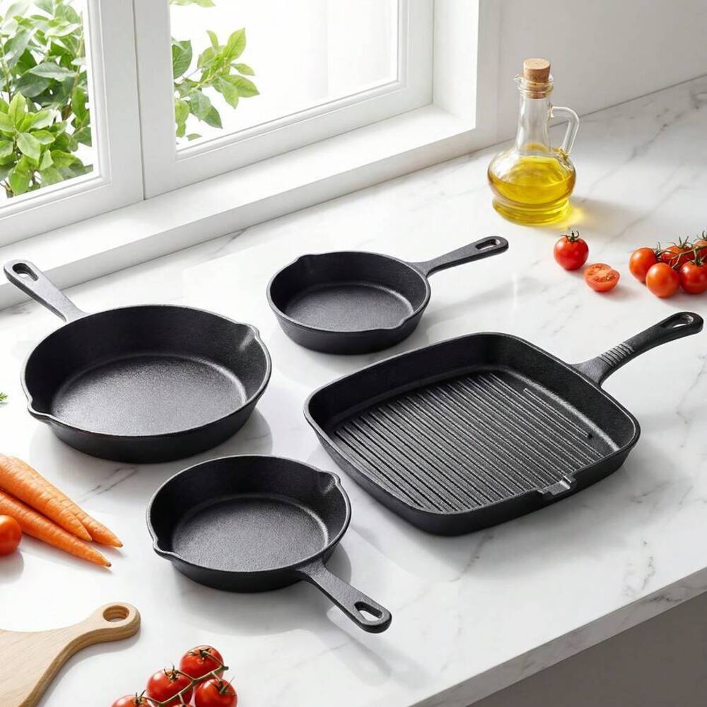 4-częściowy zestaw naczyń żeli – Skillet Cast Iron Camp recenzja i cena