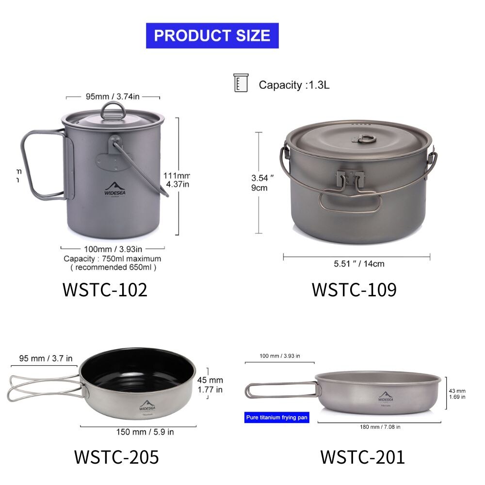 Widesea Camping zastawa stołow – Camping Cooking Ware Set recenzja i cena