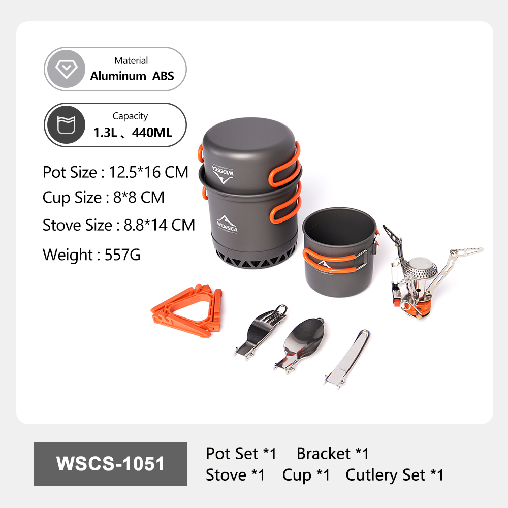 Przenośny zestaw naczyń kempin – Camping Cooking Ware Set recenzja i cena