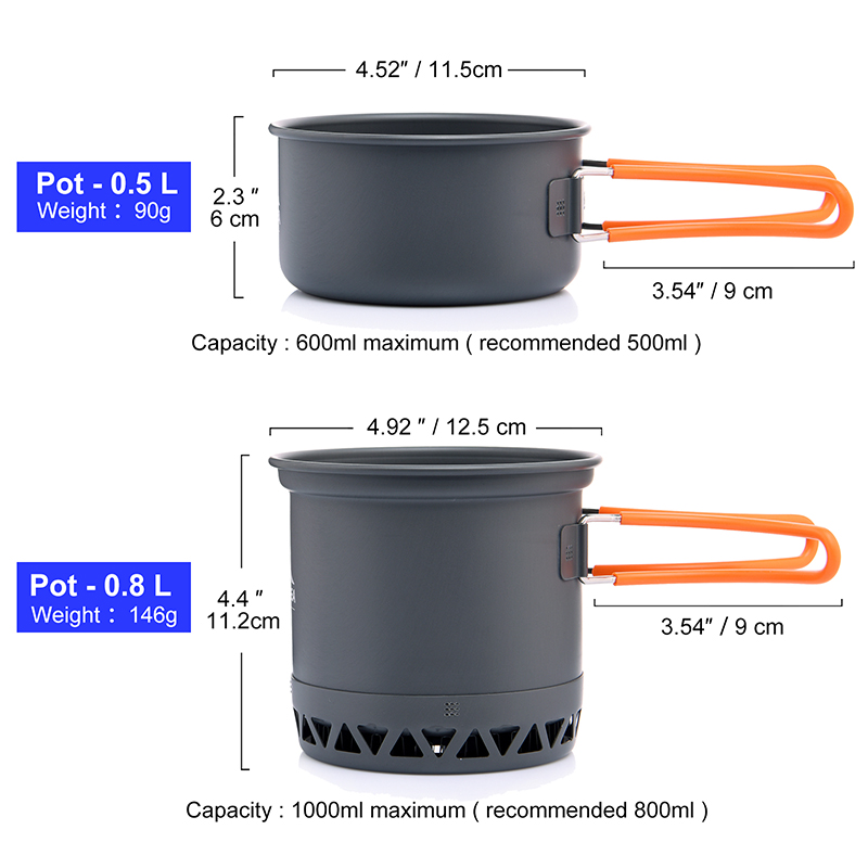 Przenośny zestaw naczyń kempin – Camping Cooking Ware Set recenzja i cena