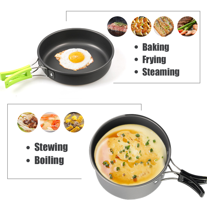WESTTUNE Zestaw naczyń kemping – Camping Cooking Ware Set recenzja i cena