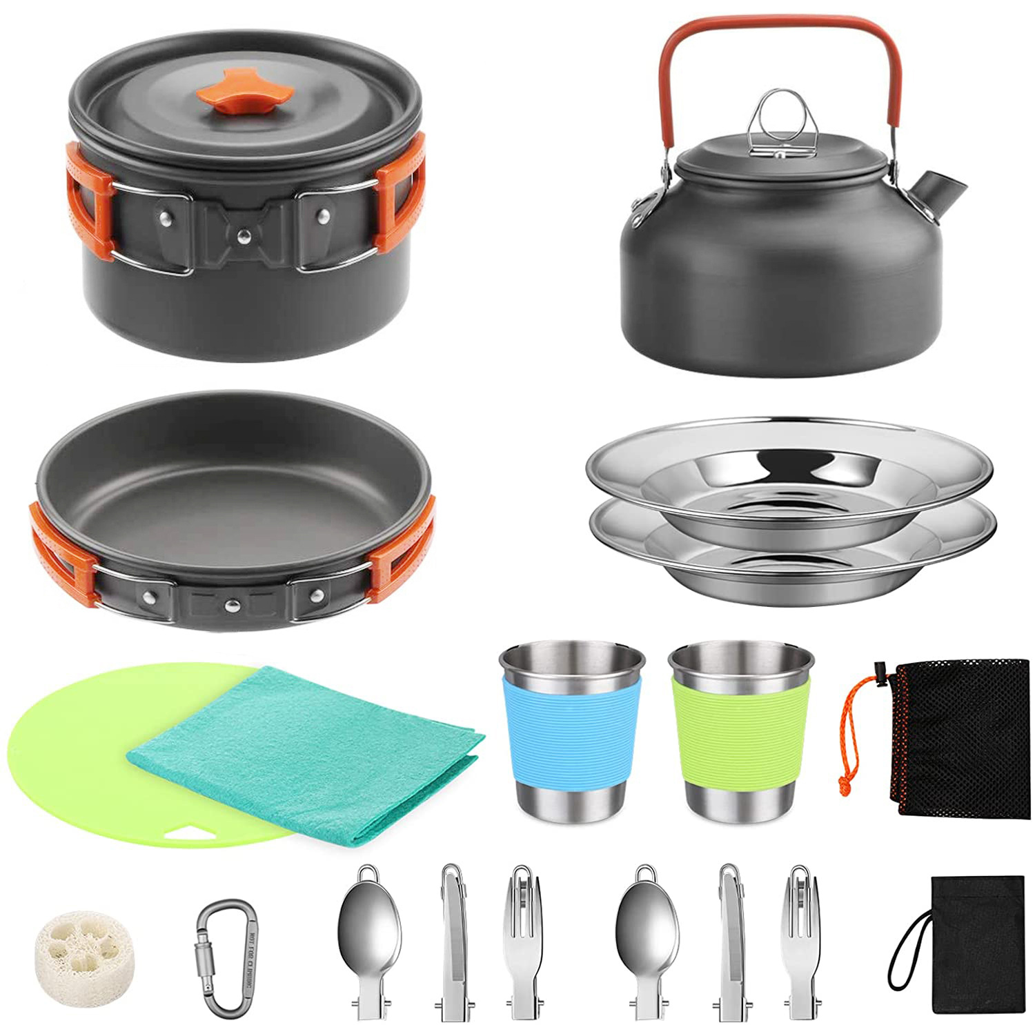 Kompletny zestaw kempingowy dl – Camping Cooking Set With Kettle recenzja i cena