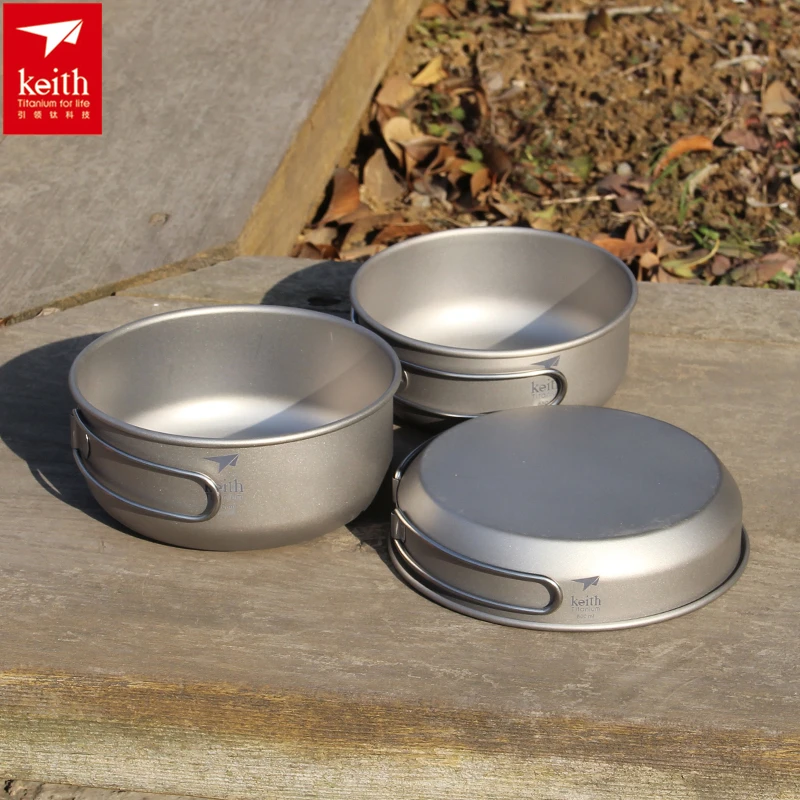Keith 3PCS Titanium Cookware P – Camping Cooking Pan Set recenzja i cena