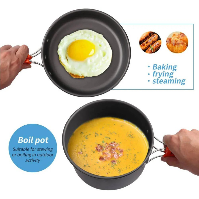 Zestaw do gotowania na kemping – Camping Cooking Set With Kettle recenzja i cena