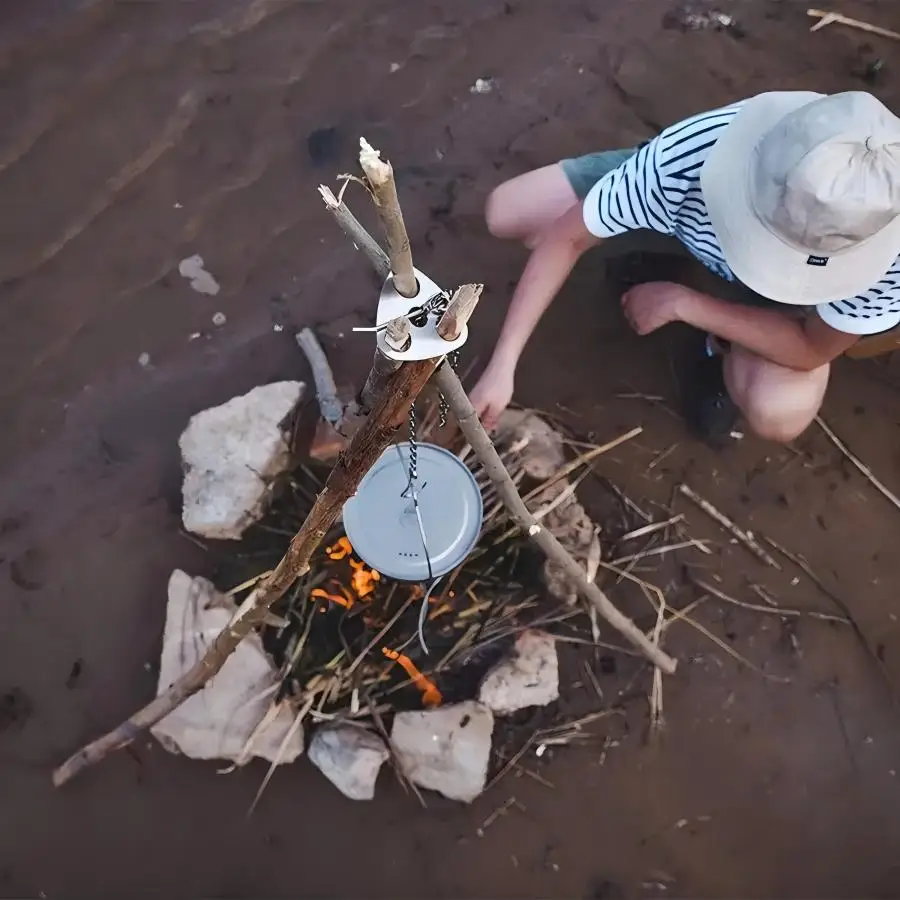 Przenośny wieszak na statyw ke – Camping Cooking Multi Tool recenzja i cena