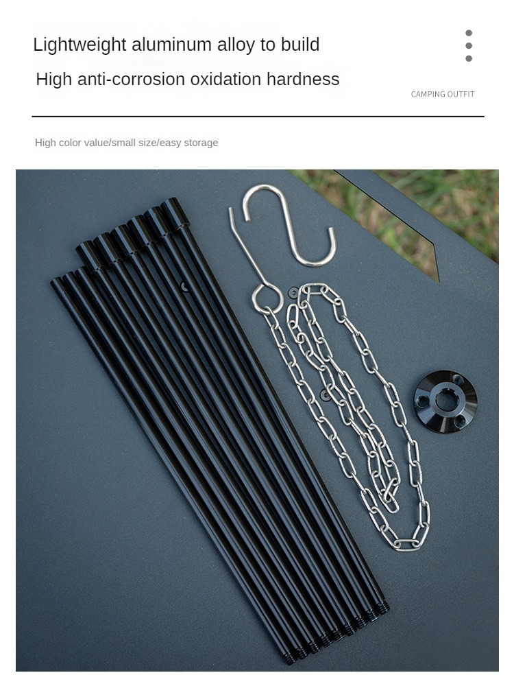 Statyw na ognisko kempingowe p – Camping Cooking Multi Tool recenzja i cena