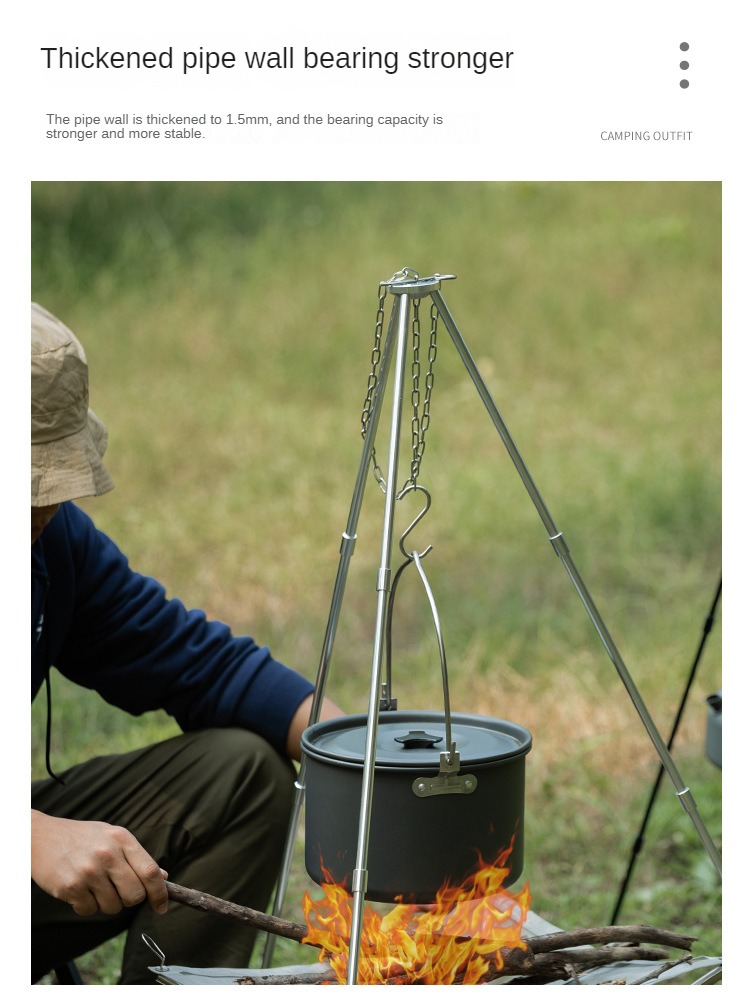 Statyw na ognisko kempingowe p – Camping Cooking Multi Tool recenzja i cena