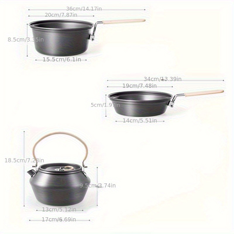 Zestaw do gotowania na zewnątr – Camping Cooking Set With Kettle recenzja i cena