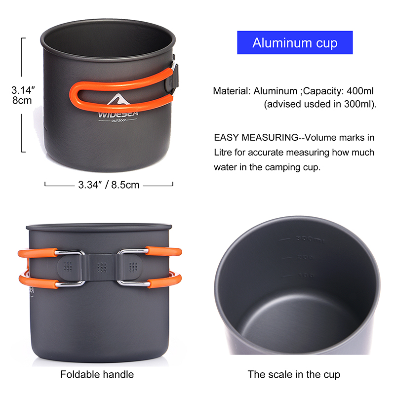 Szerokokątny zestaw garnków bi – Camping Cooking Pan Set recenzja i cena