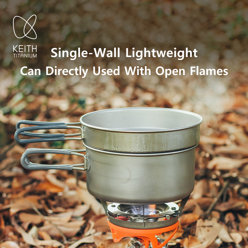 KEITH Zestaw naczyń kempingowy – Camping Cooking Pan Set recenzja i cena
