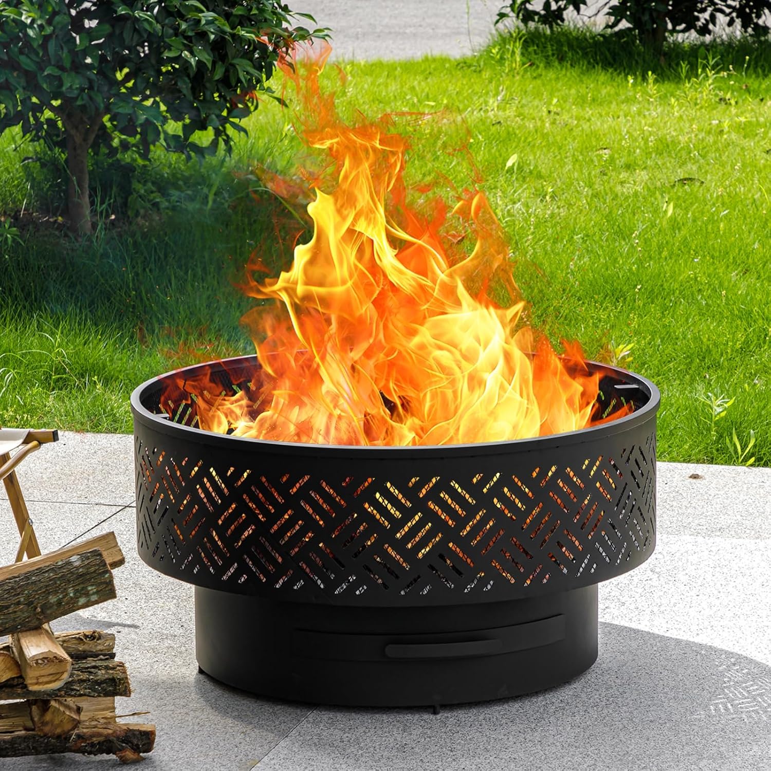 Okrągły metalowy stół do palen – Camping Cooking Fire Pit recenzja i cena