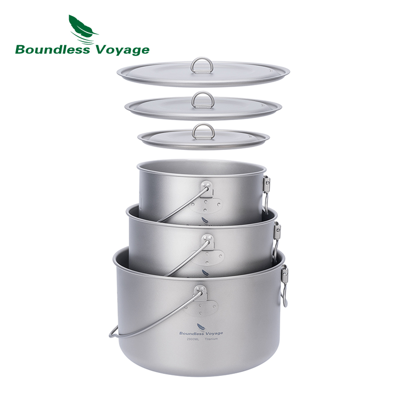Bezgraniczna podróż Tytanowy g – Camping Cooking Ware Set recenzja i cena