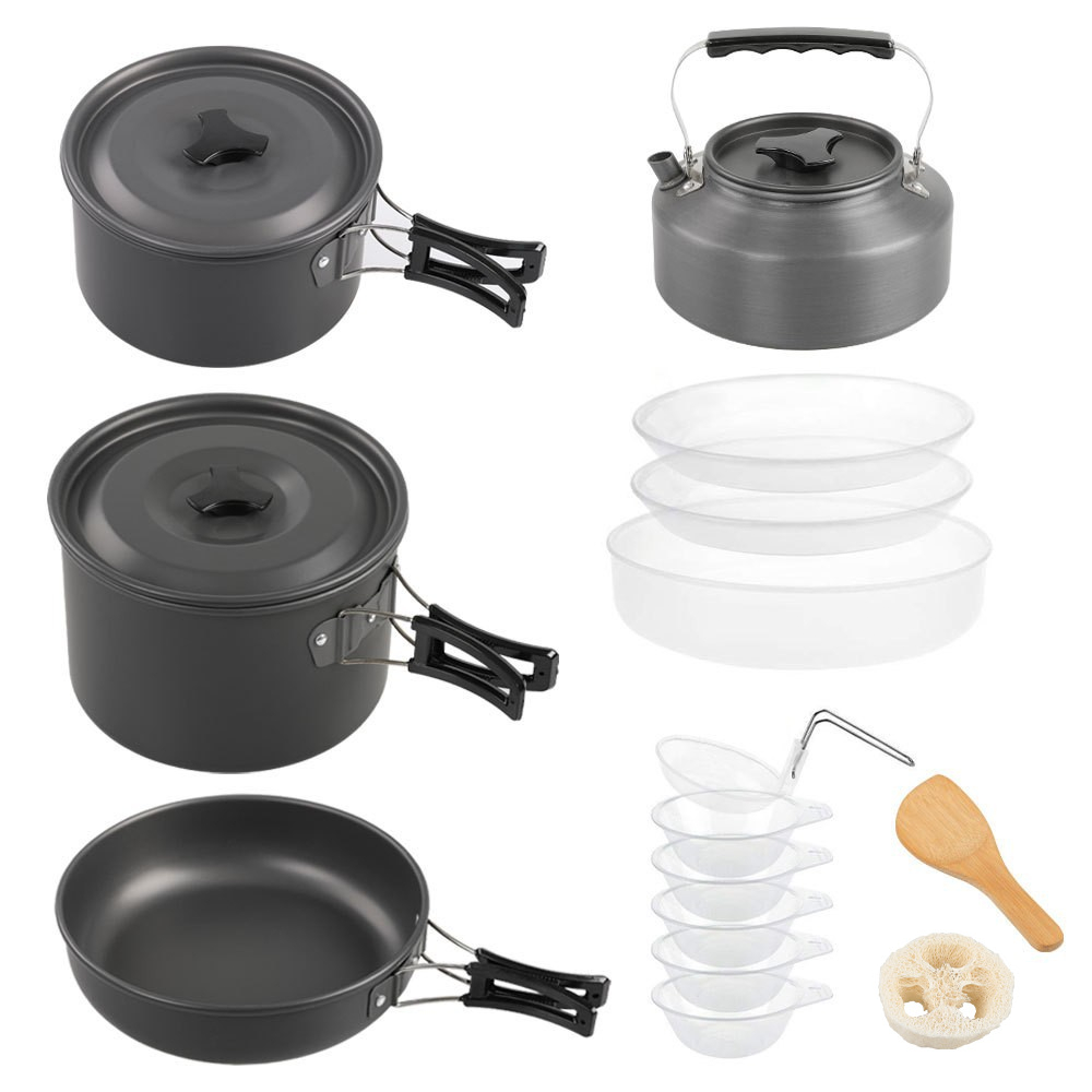 Duży zestaw do gotowania na ze – Camping Cooking Pot Large recenzja i cena