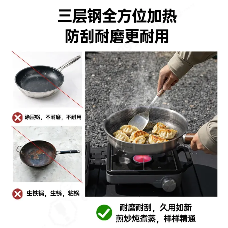 Wielkopojemny, trójwarstwowy,  – Camping Cooking Pot Large recenzja i cena