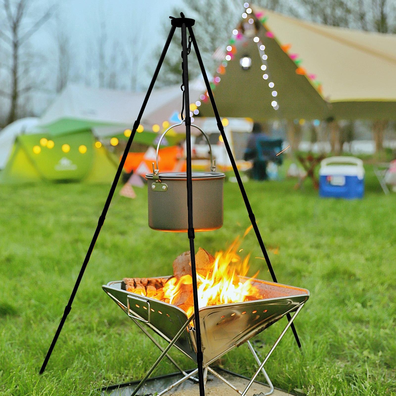 Duży trójnóg na ognisko na zew – Camping Cooking Pot Large recenzja i cena