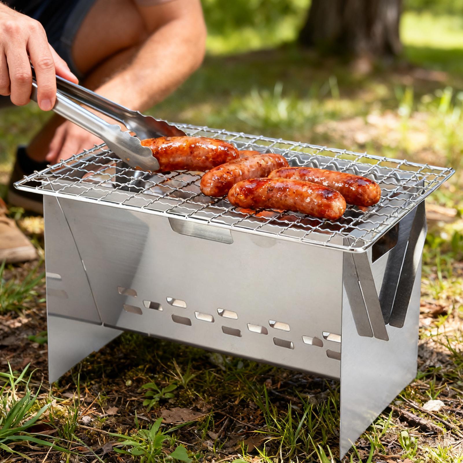 Grill na węgiel drzewny ze sta – Camping Cooking Fire Pit recenzja i cena