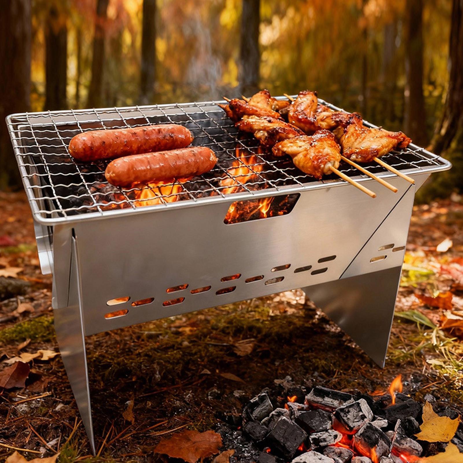 Grill na węgiel drzewny ze sta – Camping Cooking Fire Pit recenzja i cena