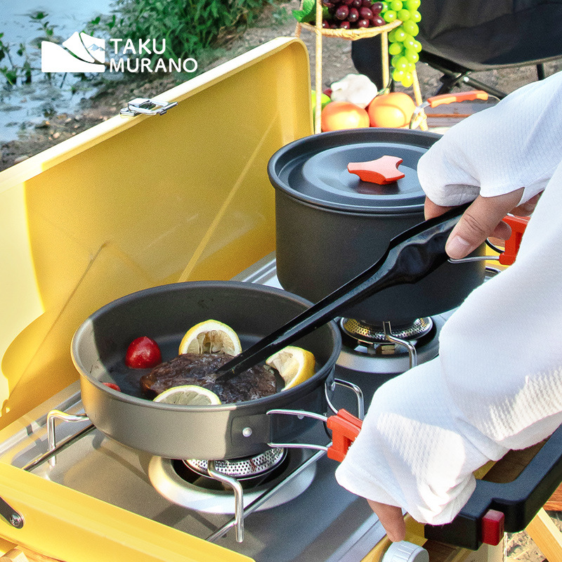 Zestaw naczyń kempingowych do  – Camping Cooking Ware Set recenzja i cena
