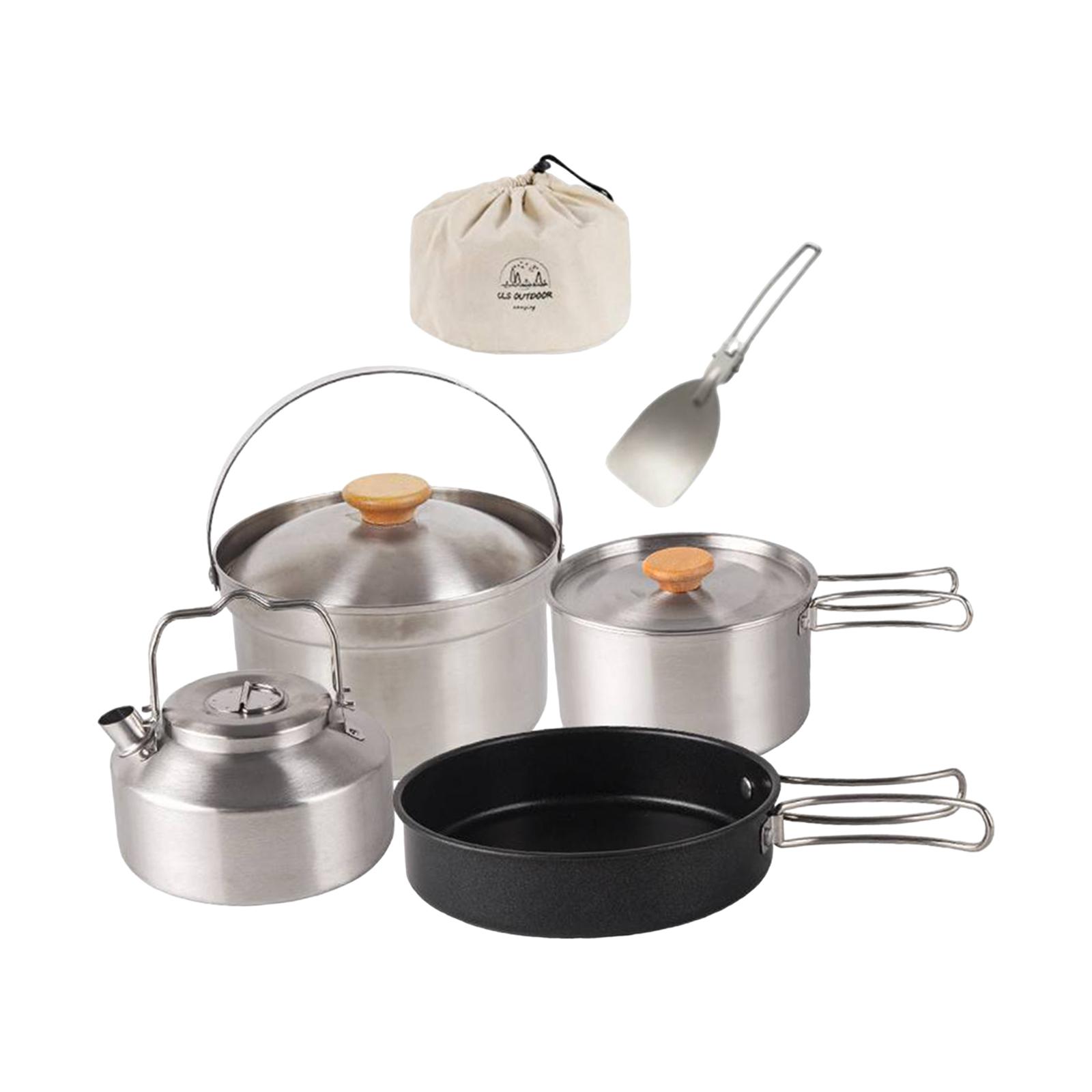 Zestaw naczyń kempingowych, ni – Camping Cooking Set With Kettle recenzja i cena