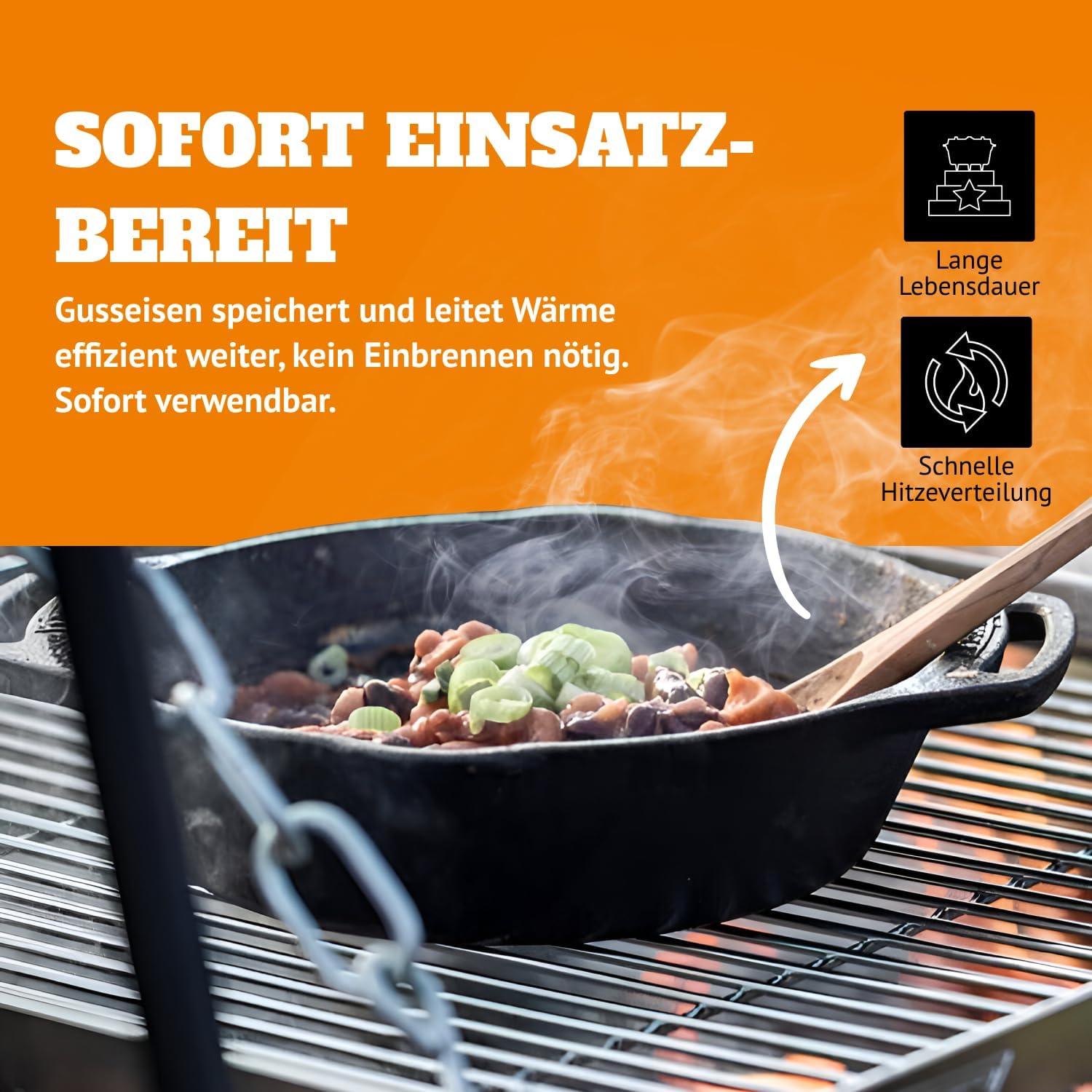 14-calowa patelnia żeliwna, ws – Skillet Cast Iron Camp recenzja i cena