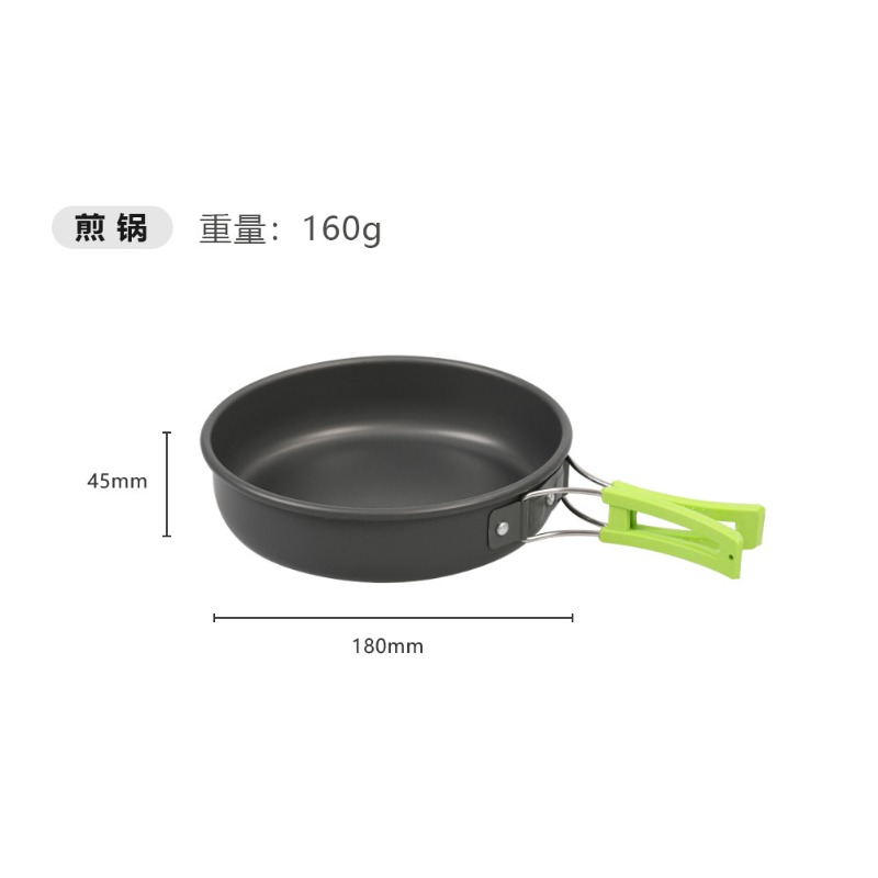 Zestaw naczyń kempingowych DS- – Camping Cooking Set With Kettle recenzja i cena