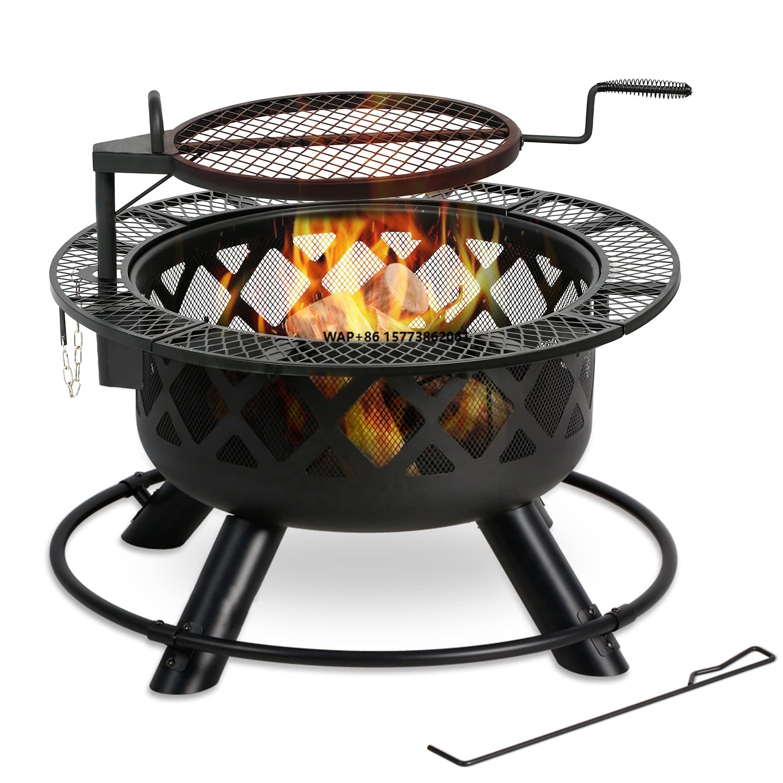 Duże ogrodowe paleniska na dre – Camping Cooking Fire Pit recenzja i cena