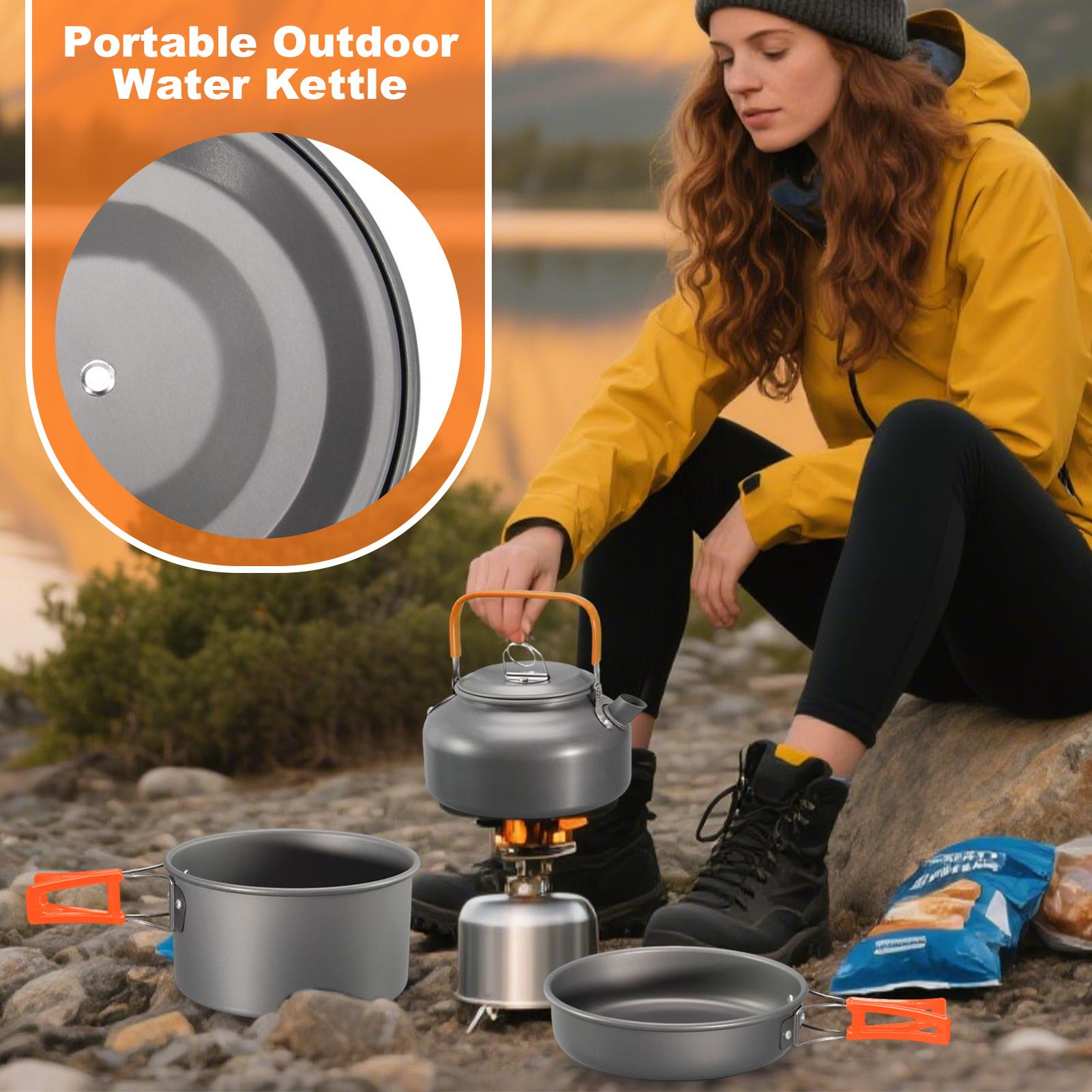 Zestaw naczyń kempingowych, ga – Camping Cooking Set With Kettle recenzja i cena