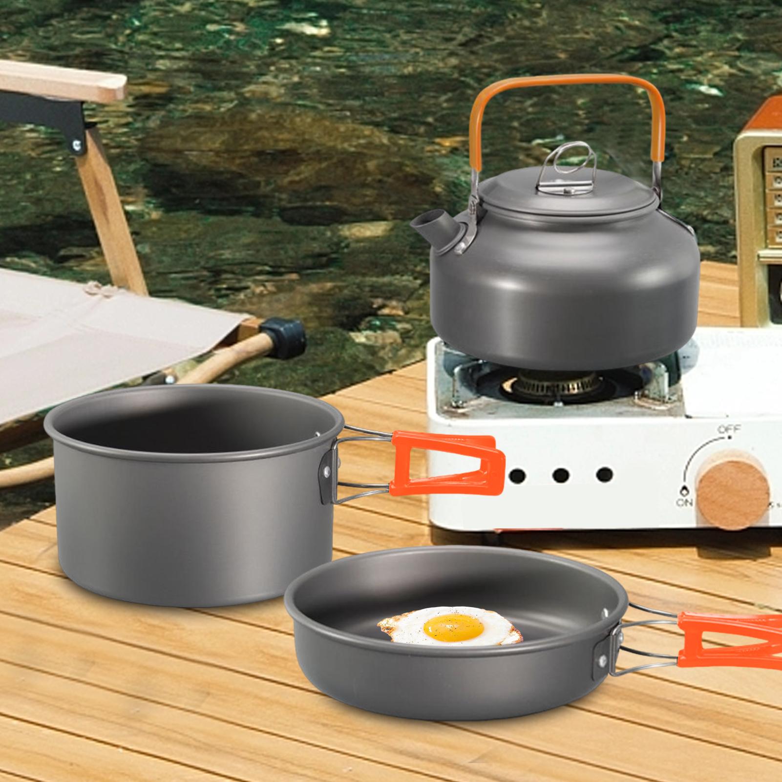 Zestaw naczyń kempingowych, ga – Camping Cooking Set With Kettle recenzja i cena