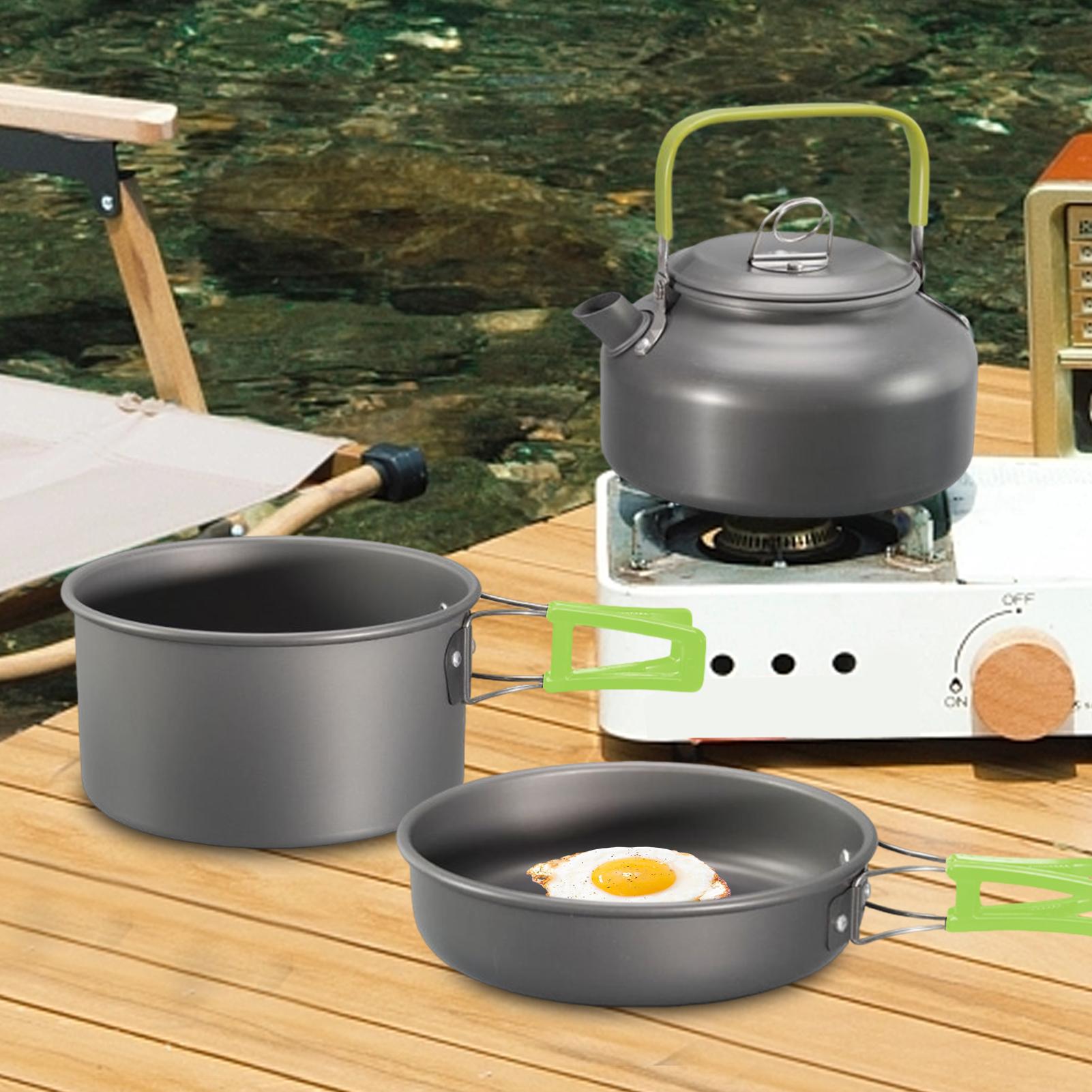 Zestaw naczyń kempingowych, ga – Camping Cooking Set With Kettle recenzja i cena