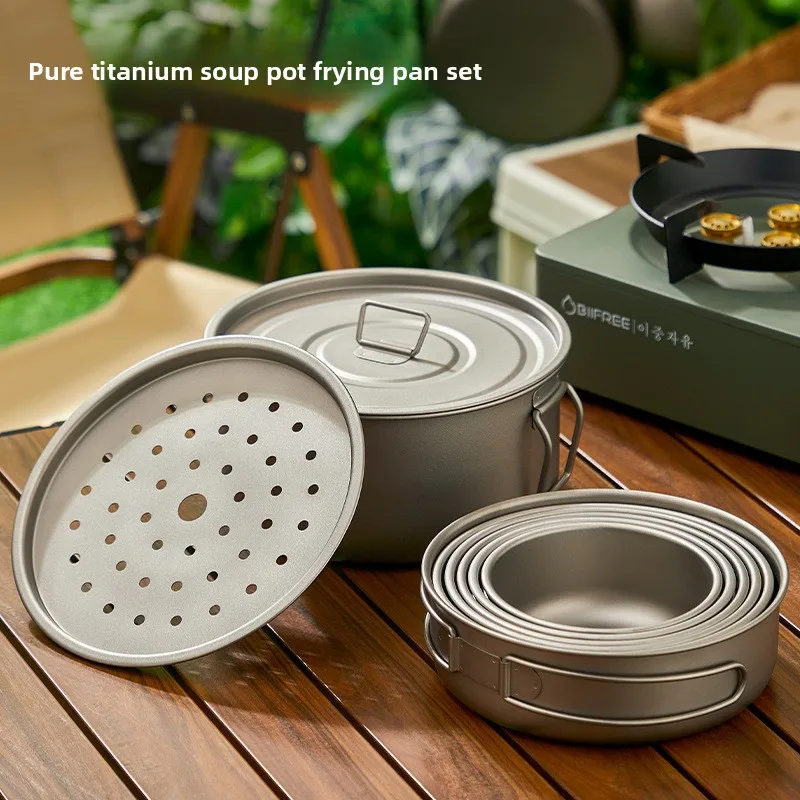 Zestaw tytanowych garnków na z – Camping Cooking Lightweight recenzja i cena